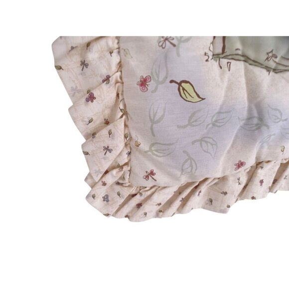 Classic Pooh Tigger Piglet Baby Crib Quilt Blanket Best Friends Ruffle Edge 44" - Picture 4 of 8